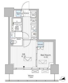 パークアクシス市川 1113 間取り図
