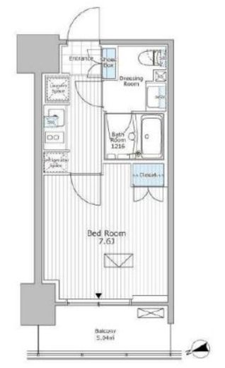 パークアクシス市川 423 間取り図