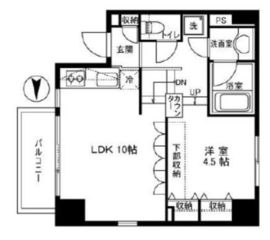 スタジオデン渋谷 3階 間取り図