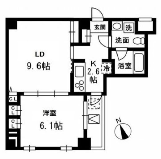 レジディア南雪谷 504 間取り図