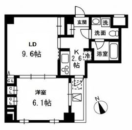 レジディア南雪谷 504 間取り図