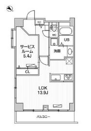 ウィルテラス押上 206 間取り図
