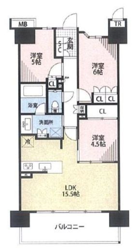 プレミスト湘南辻堂フォレストフェイス 2階 間取り図