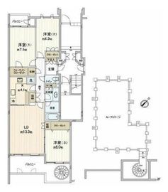 ガーデンズ綱島コートステージ 3階 間取り図
