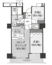 豊洲シエルタワー 38階 間取り図