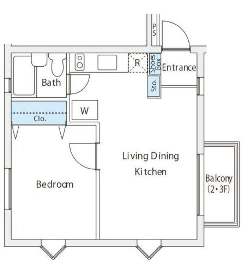 恕庵南麻布 302 間取り図