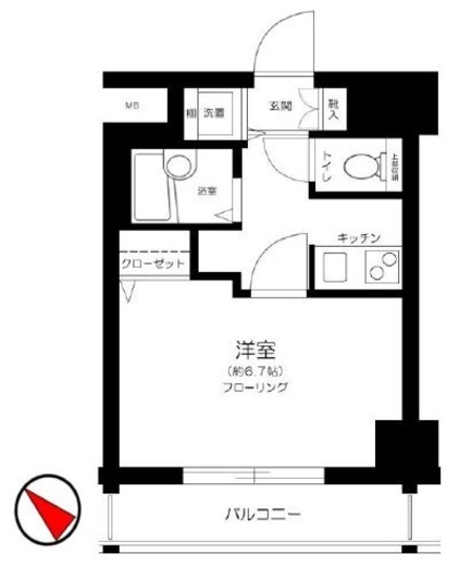 ドルチェ月島弐番館 8階 間取り図