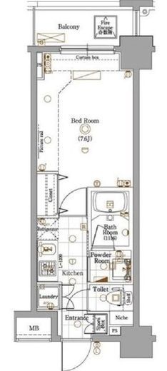 アクサスジーベック秋葉原 3階 間取り図