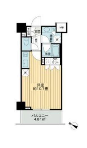 グローリオ明大前 5階 間取り図