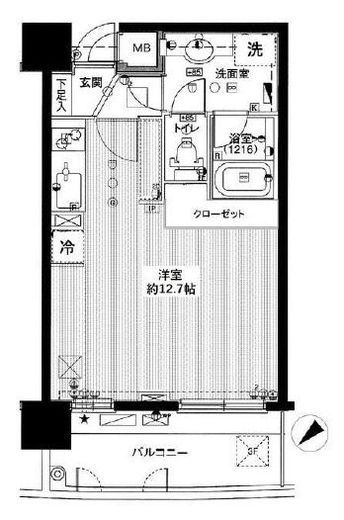 エクレール外苑西 3階 間取り図