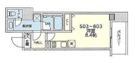 レジデンスセゾン子安 803 間取り図