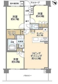 ラ・青葉台コルティーレ 3階 間取り図