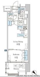 レガシス中目黒 607 間取り図