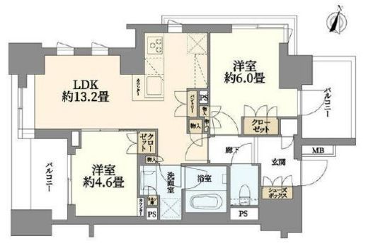 ザ・パークハウスアーバンス中野中央 9階 間取り図