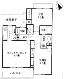 プレスティージュ目黒東山 2階 間取り図