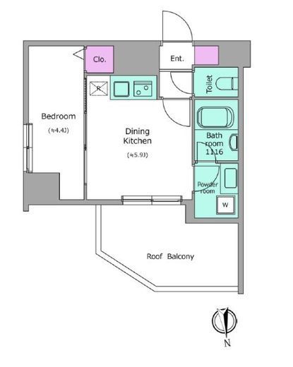 ドゥーエ蒲田南 702 間取り図