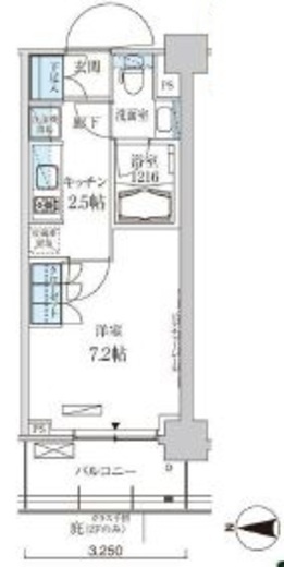 パークアクシス菊川ステーションゲート 505 間取り図