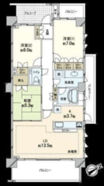 鎌倉御成町マスターズハウス 2階 間取り図