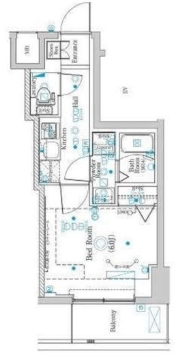 ラフィスタ横浜蒔田Ⅱ 803 間取り図