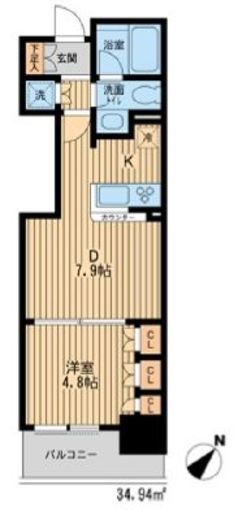 HF新横浜レジデンス 2階 間取り図