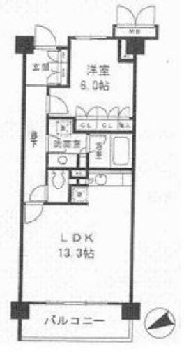 HF若林公園レジデンス 414 間取り図