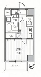 ザ・パームス横浜磯子 401 間取り図