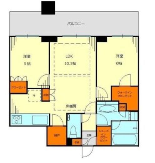 パークコート文京小石川ザ・タワー 24階 間取り図