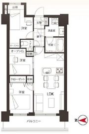 勝どきビュータワー 30階 間取り図
