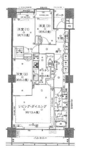 シティタワー品川 8階 間取り図