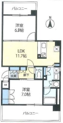 エクセレント麻布十番 3階 間取り図