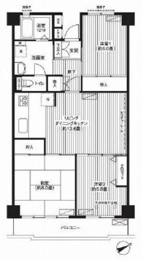 ステラメゾン大森 2階 間取り図