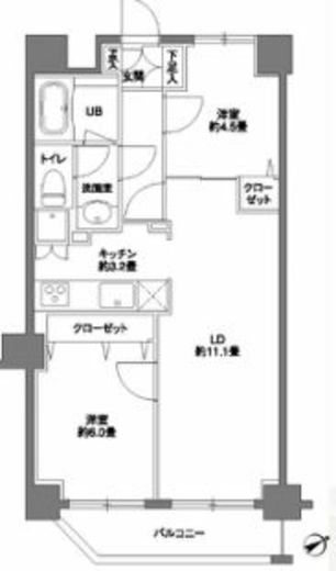 カスタリア浅草橋 602 間取り図