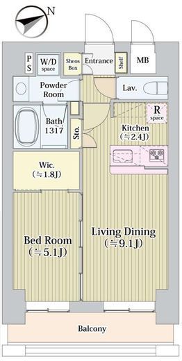 キングストンパレス立川 302 間取り図