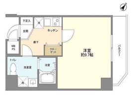 ドゥーエ上野池之端 406 間取り図