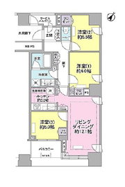 ル・サンク大崎ウィズタワー 13階 間取り図