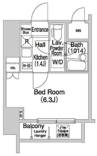 コンフォリア押上 904 間取り図