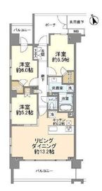 プラウド二子玉川 3階 間取り図