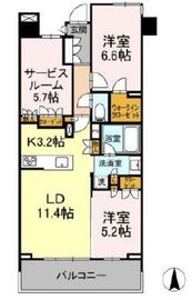 クリオ東小金井パークフロント 6階 間取り図