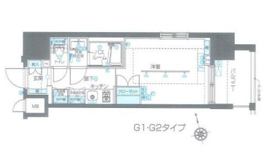ZOOM品川南 12階 間取り図