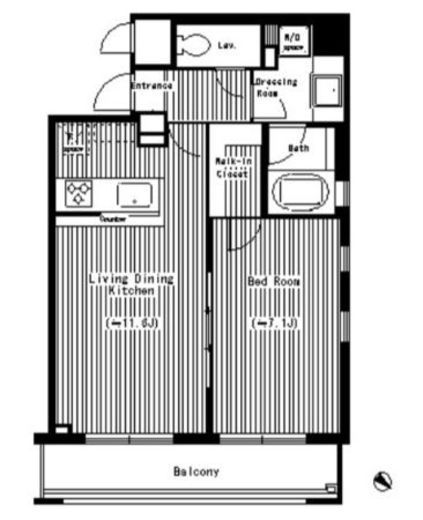 ルジャルダン横濱関内 701 間取り図