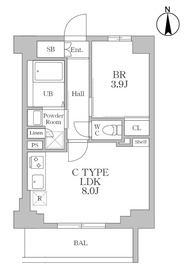 ルネサンスコート東新宿 203 間取り図