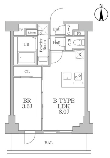 ルネサンスコート東新宿 602 間取り図