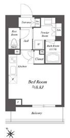レジデンシャル目黒 8階 間取り図