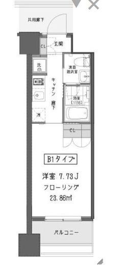 ガーデン蒲田 521 間取り図