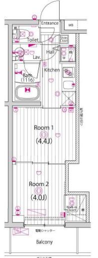 ガーラ元住吉グランドステージ 1階 間取り図