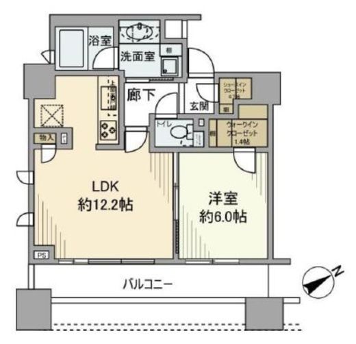 シティタワー横濱 8階 間取り図
