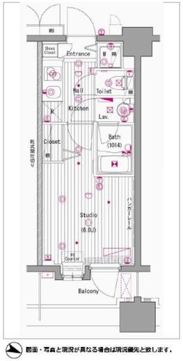 グランド・ガーラ横濱元町 6階 間取り図