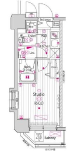 ガーラ・グランディ新丸子 8階 間取り図
