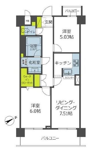 シティハイツ白金高輪 3階 間取り図