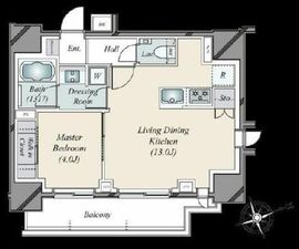 ピアース麻布EAST 5階 間取り図